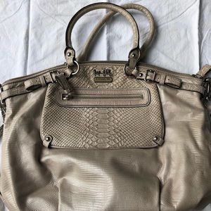 Coach Taupe Leather Satchel